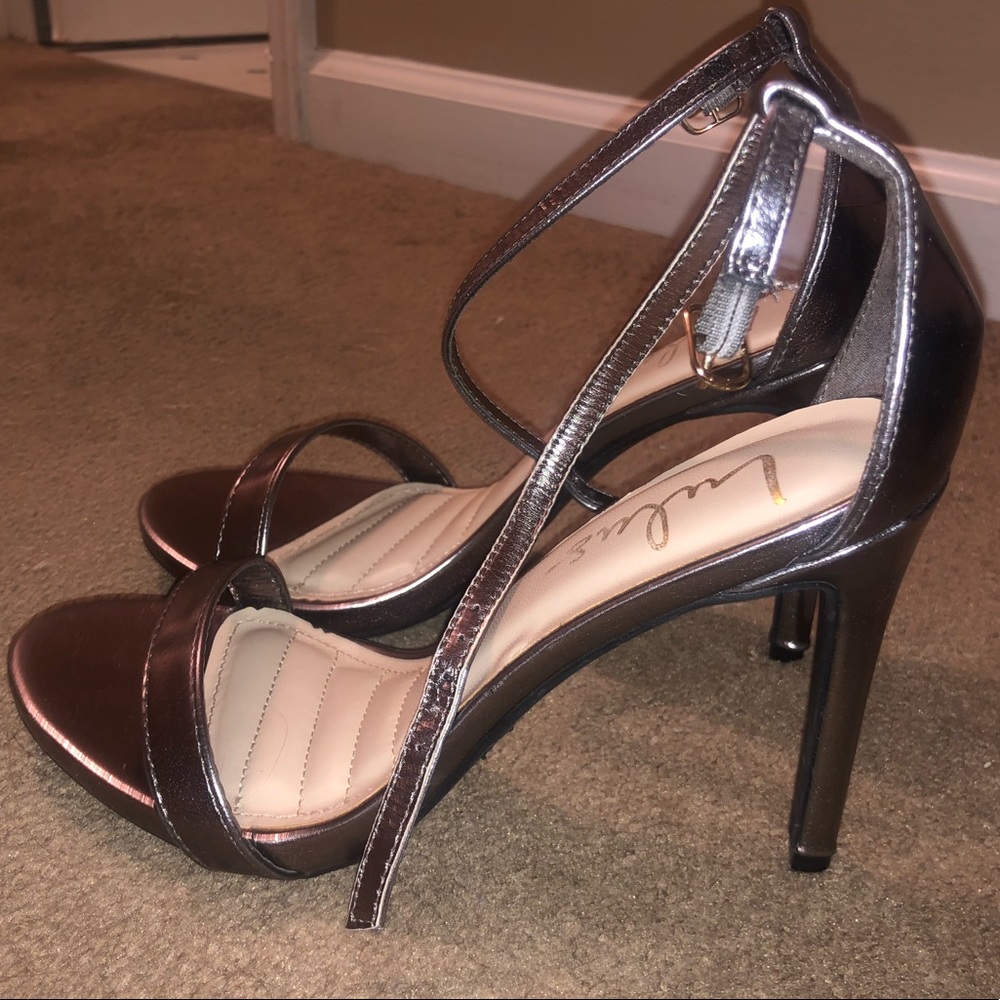 Lulu’s pewter colored heels (worn once!)